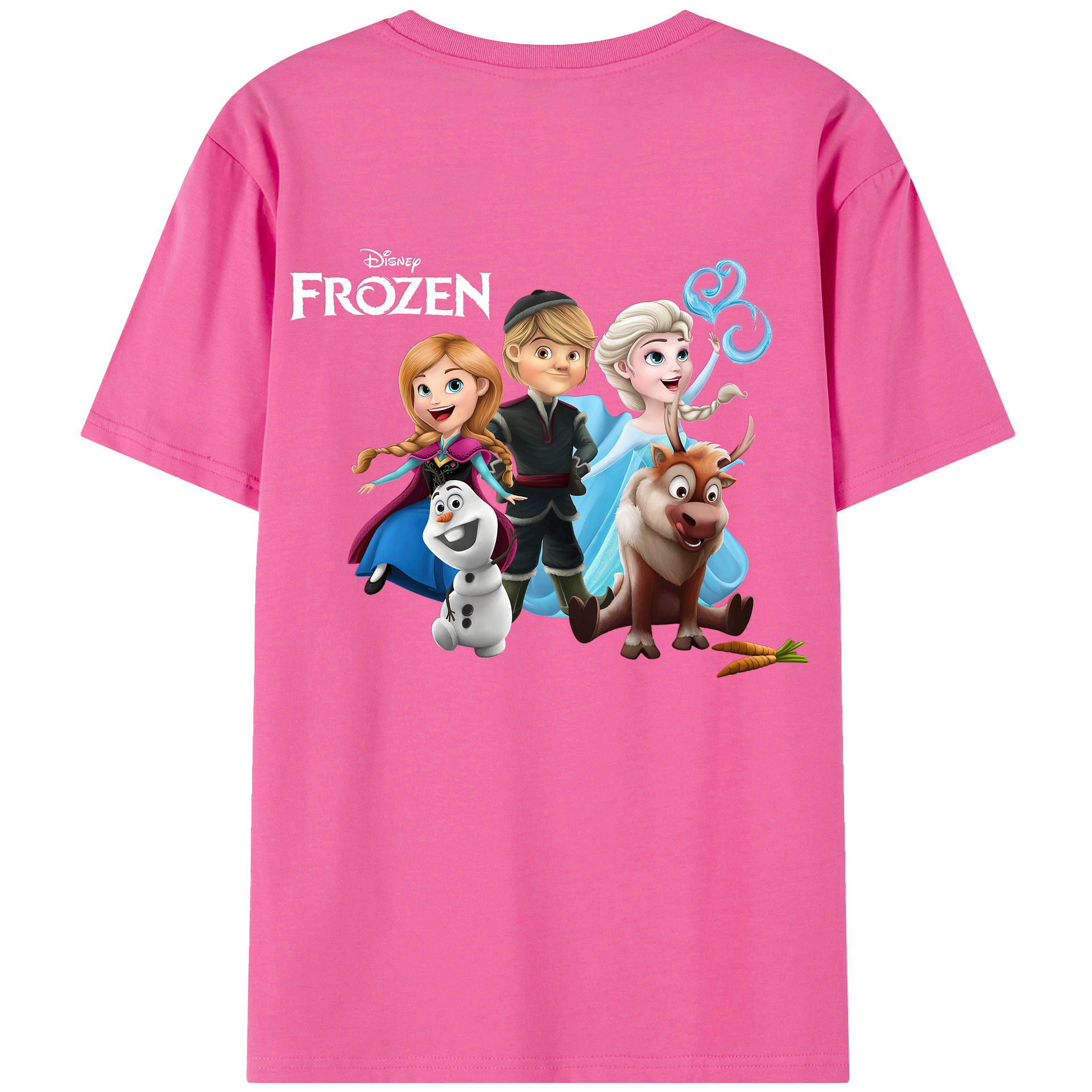 （画像用） アナと雪の女王 アンナ エルサ Frozen Anna Elsa レディース半袖Tシャツ(バックプリント)